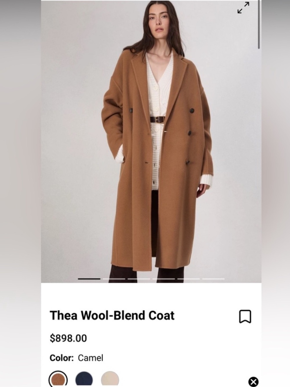 Rag and Bone Thea Camel Coat